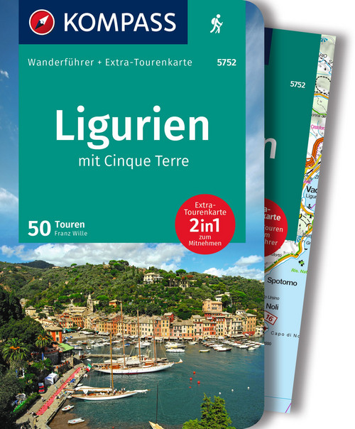 KOMPASS Wanderführer Ligurien mit Cinque Terre, 50 Touren mit Extra-Tourenkarte