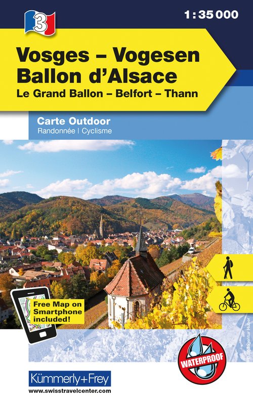 Frankreich, Vogesen - Ballon d'Alsace, Nr. 3, Outdoorkarte 1:35'000