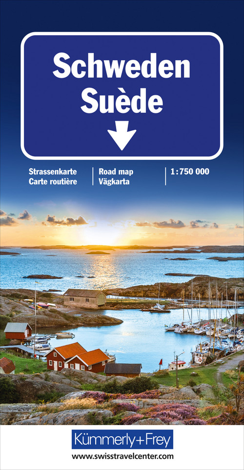 Schweden, Strassenkarte 1:750'000