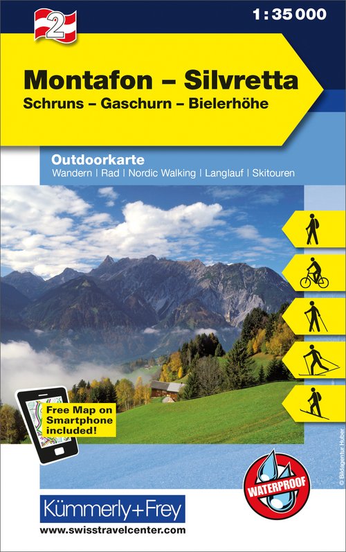 Österreich, Montafon - Silvretta, Nr. 2, Outdoorkarte 1:35'000