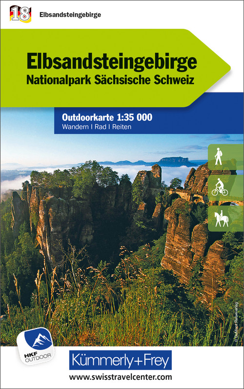 Deutschland, Elbsandsteingebirge, Nr. 18, Outdoorkarte 1:35'000
