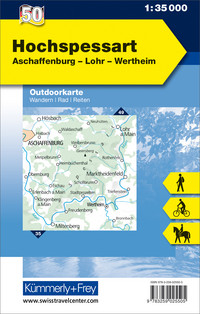 Deutschland, Hochspessart, Nr. 50, Outdoorkarte 1:35'000